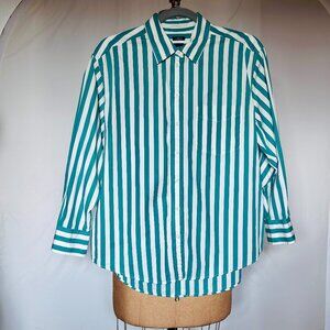 GAP The Big Shirt 100% Cotton Button Back Stripe Women's S Petite GUC